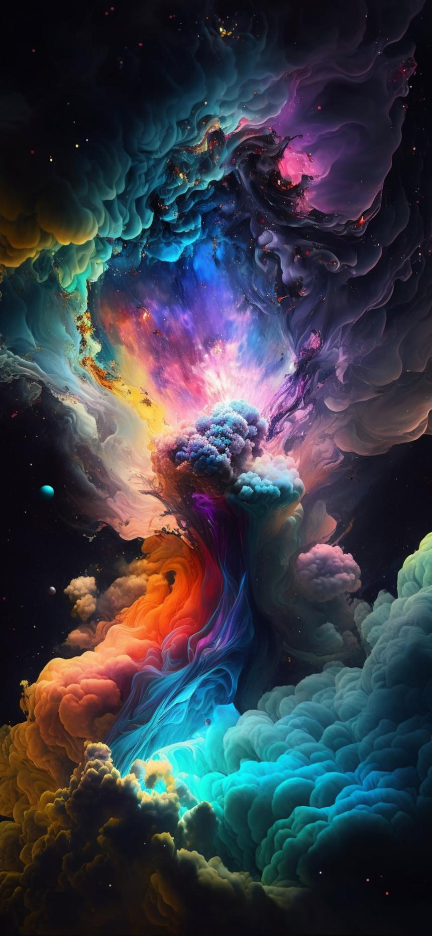 Cosmic Nebula Fantasy Space Wallpaper