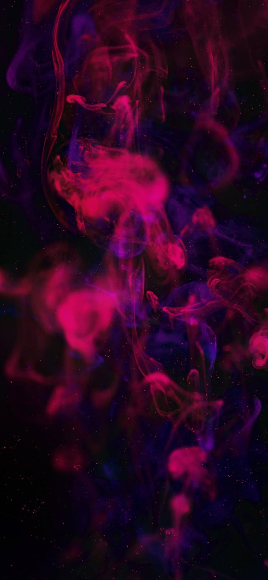 Neon Pink Purple Smoke Abstract Wallpaper