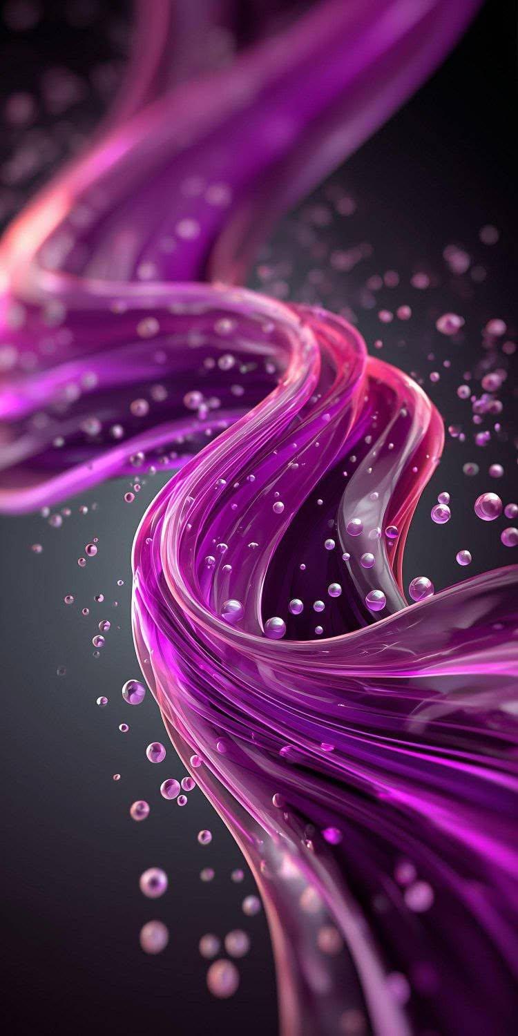 Purple Fluid Wave Wallpaper