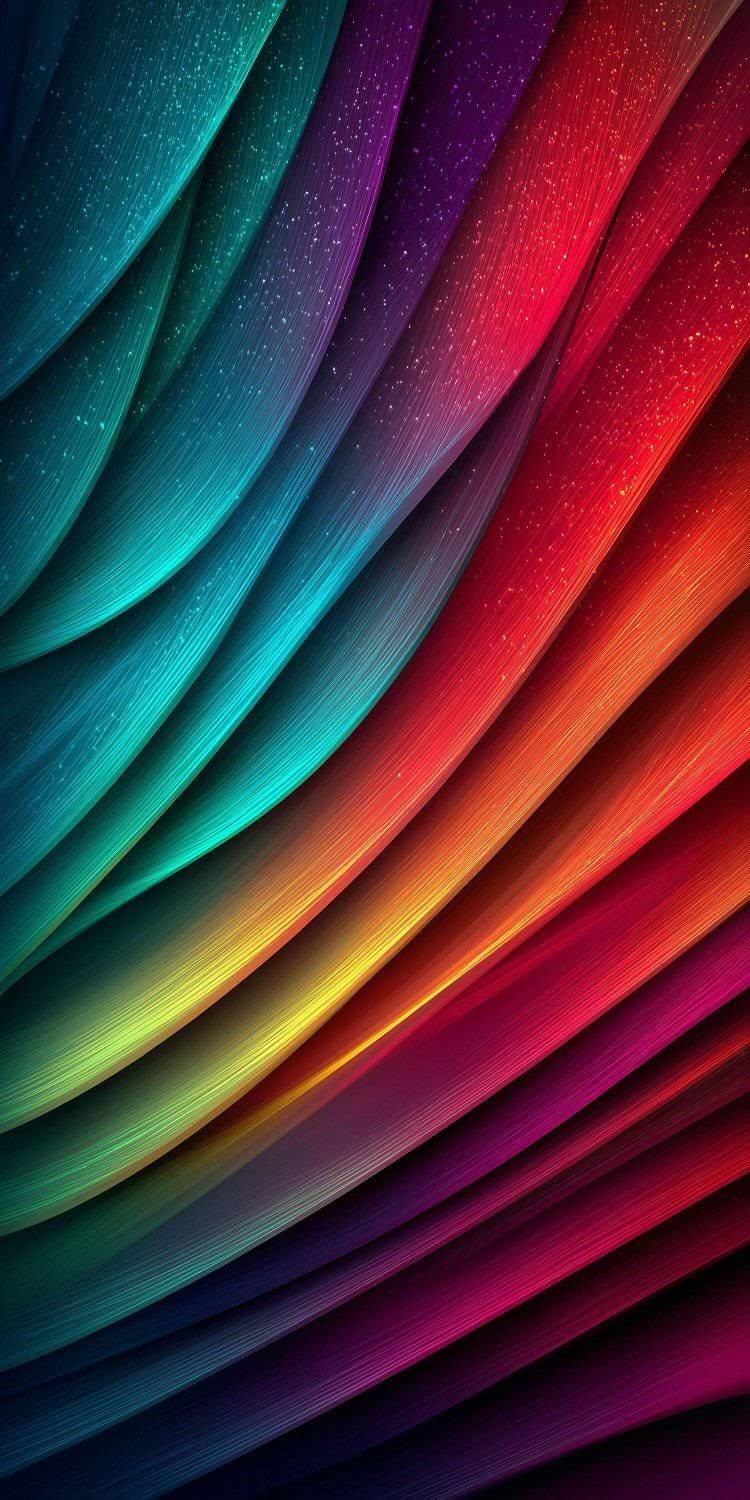 Rainbow Layered Texture Wallpaper