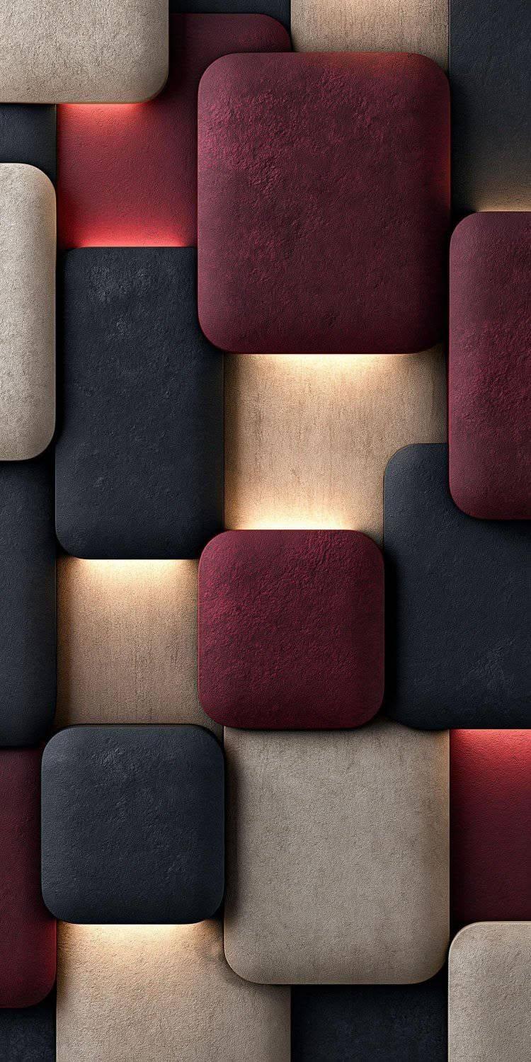 3D Backlit Block Wallpaper