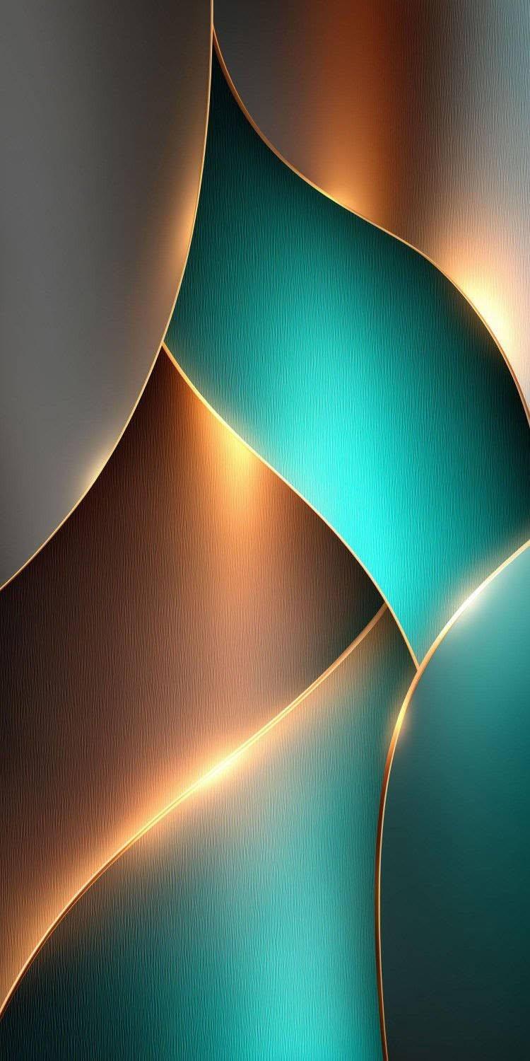 Elegant Metallic Wave Wallpaper