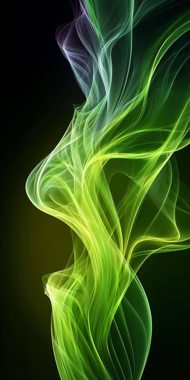 Abstract Green Smoke Wallpaper