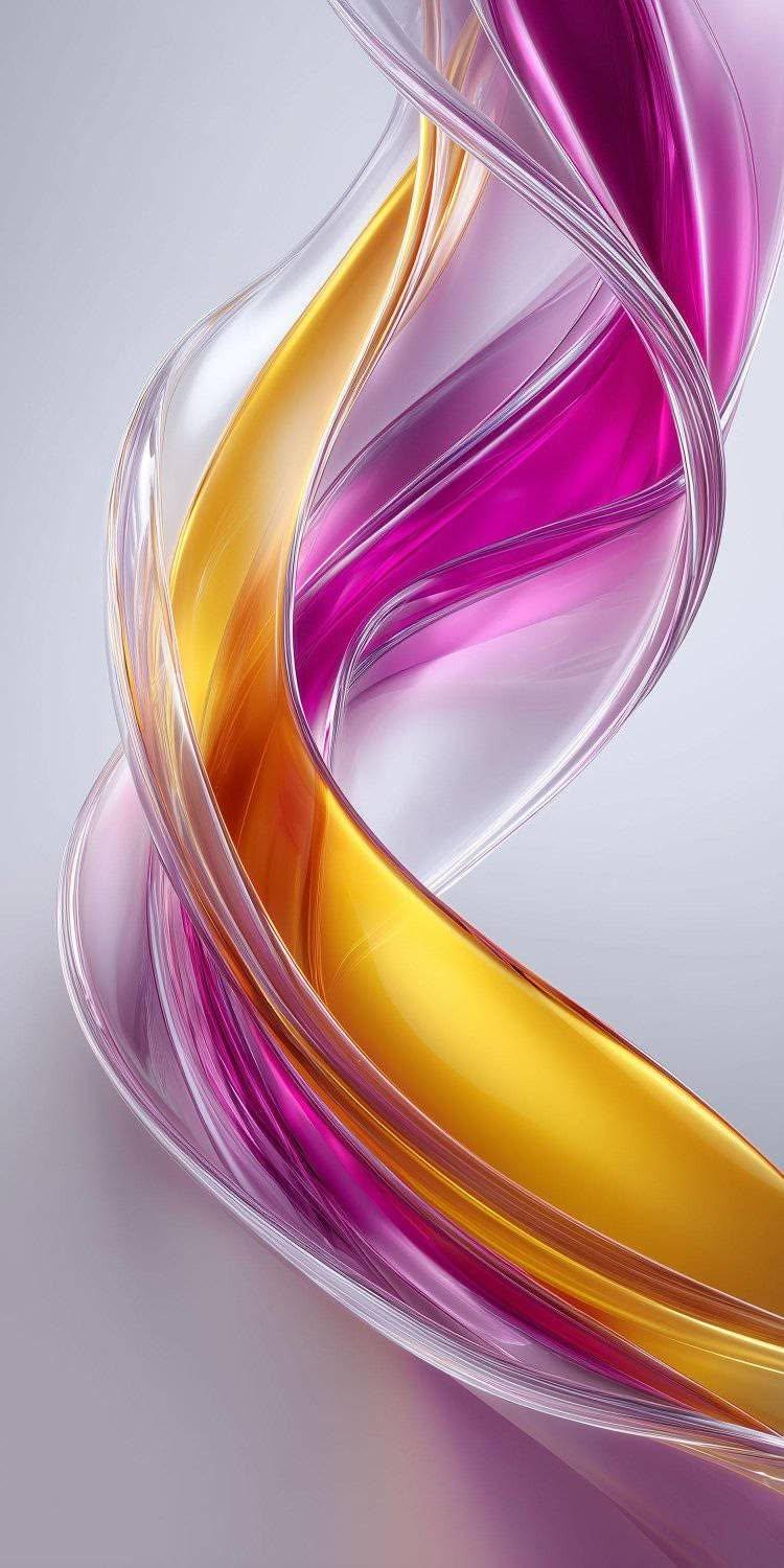 Fluid Glossy Ribbon Wallpaper