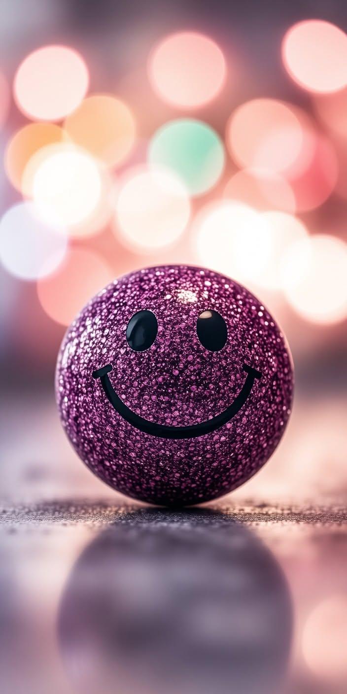 Glittery Smiley Face Wallpaper