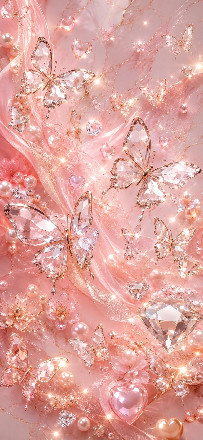 Rose Gold Butterfly Wallpaper