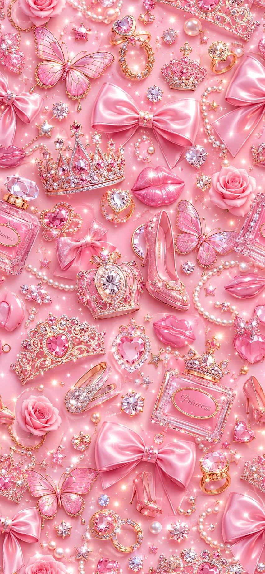 Pink Princess Glam Wallpaper