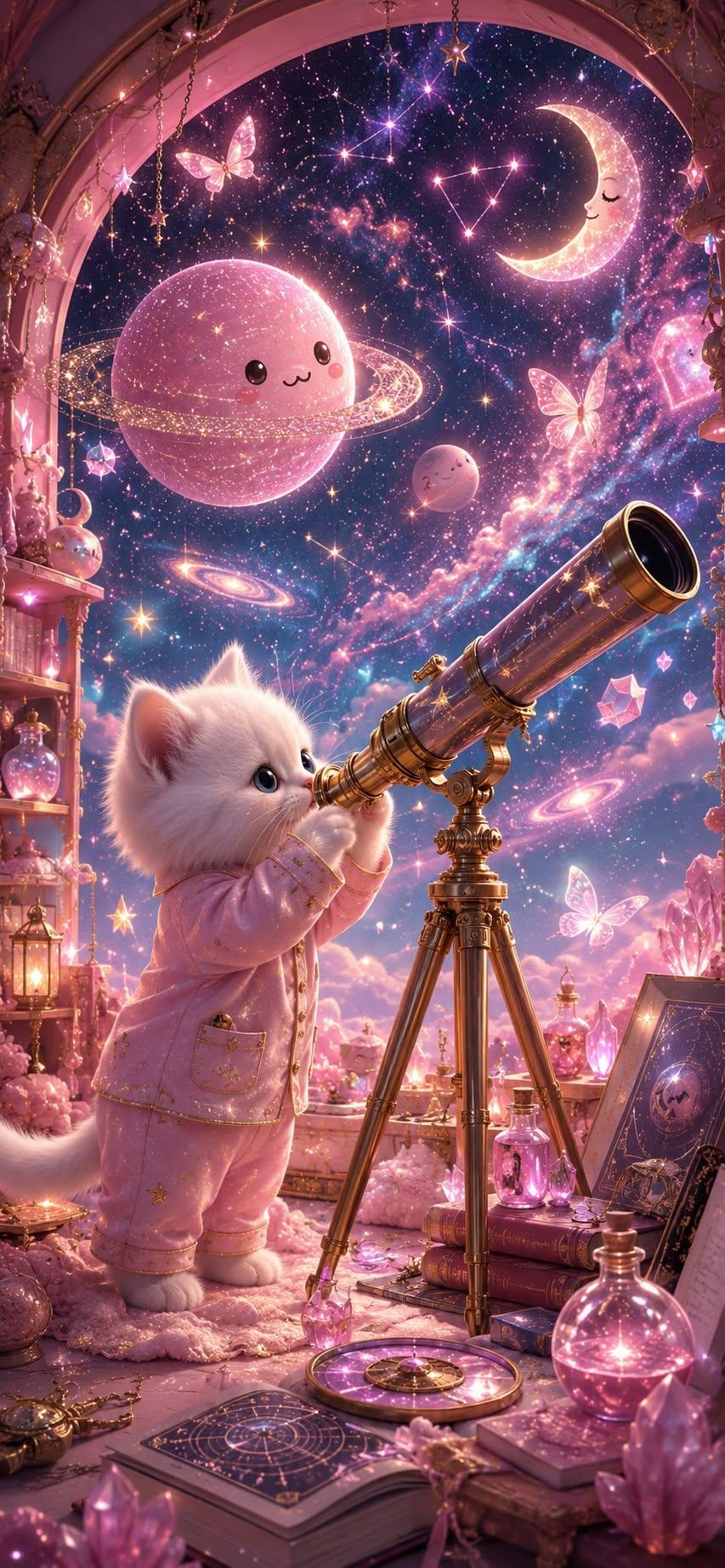 Cute Space Kitten Wallpaper