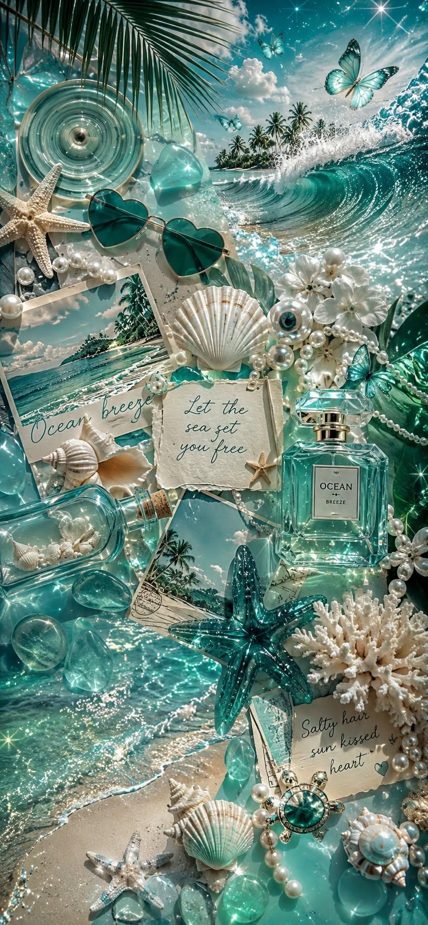 Teal Ocean Aesthetic Wallpaper