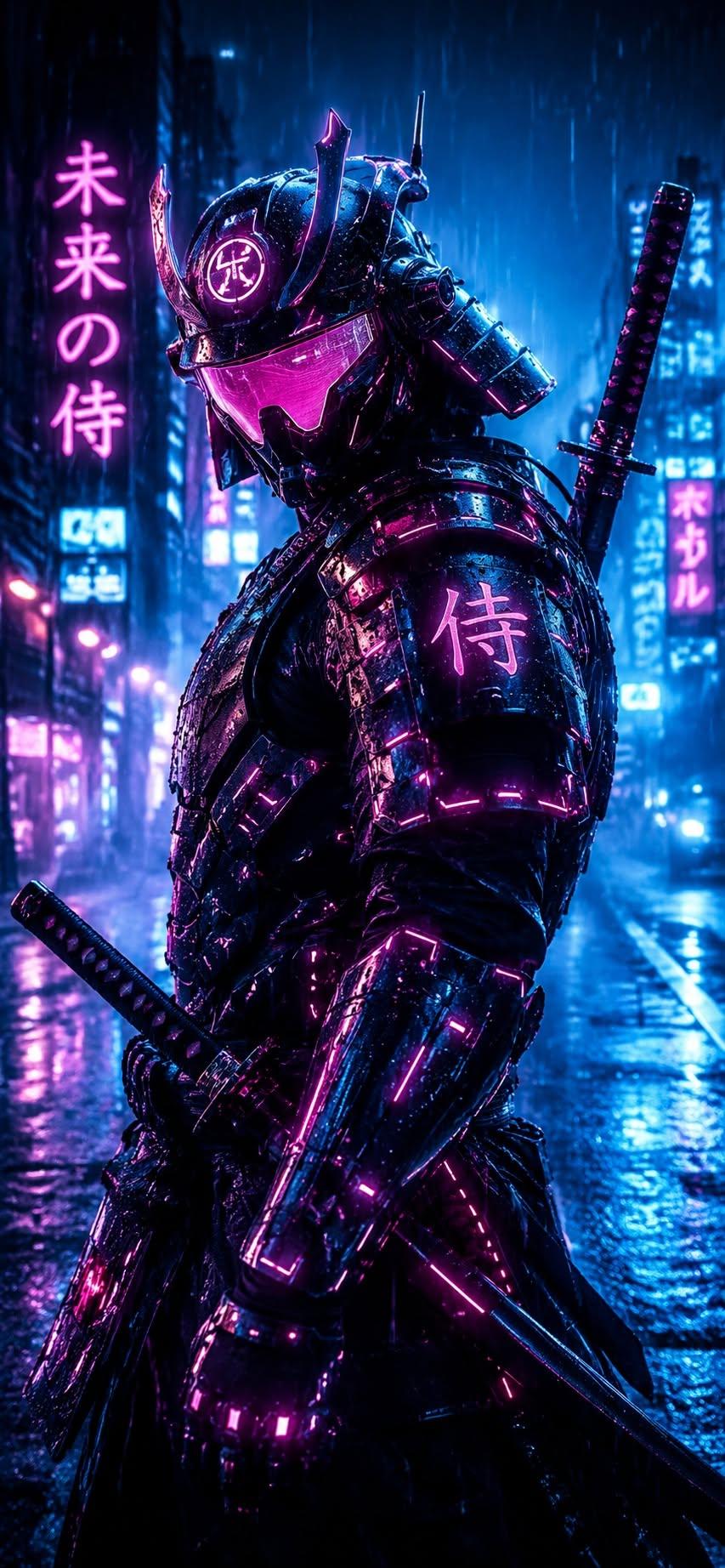 Cyber Samurai Wallpaper 4K
