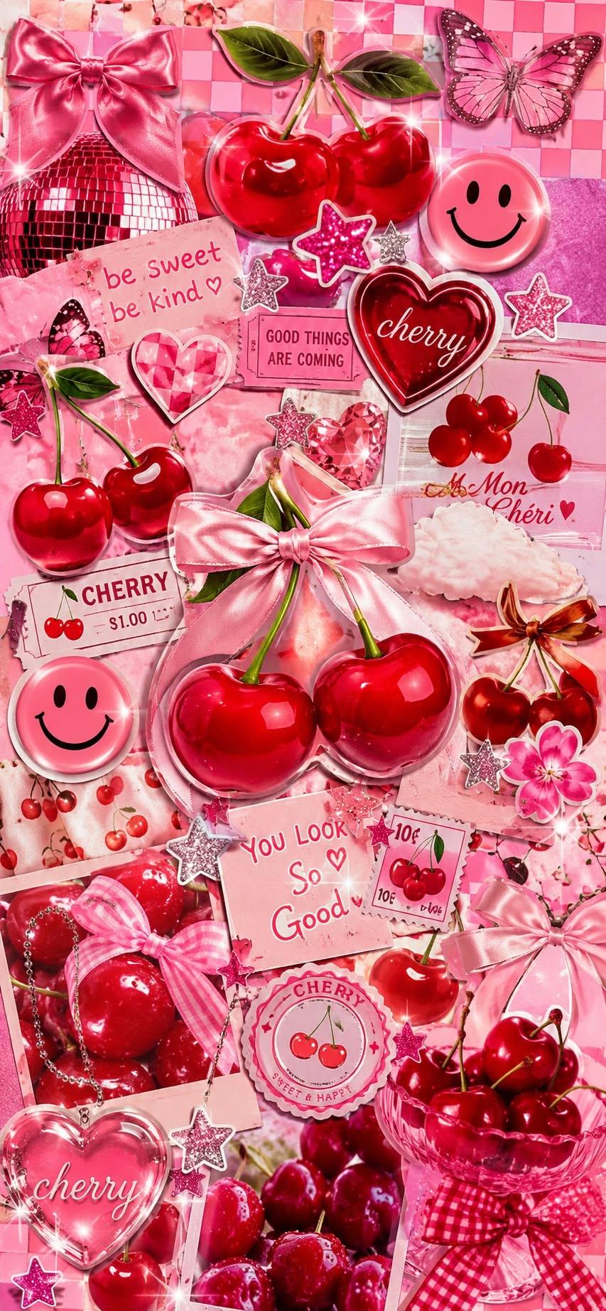 Cute Cherry Preppy Wallpaper