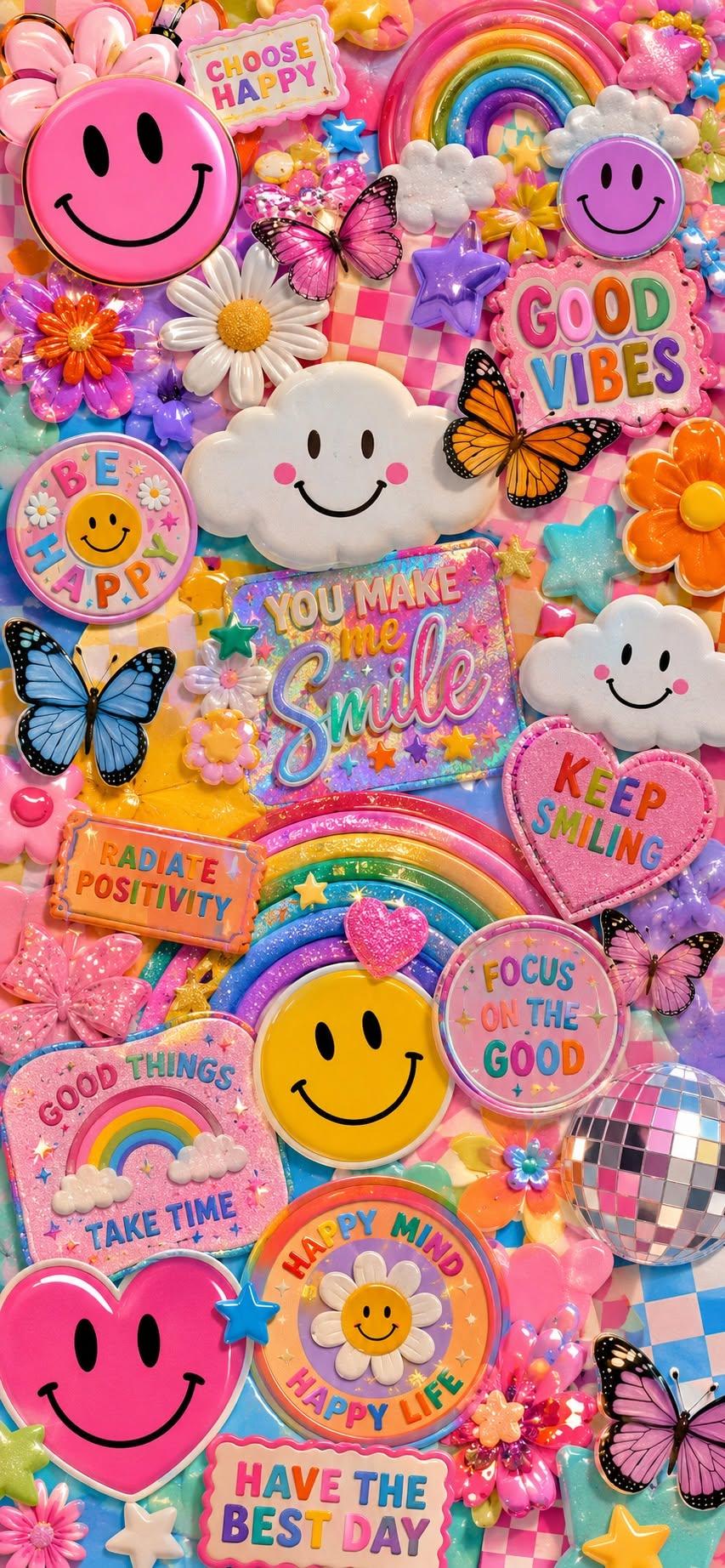 Cute Happy Smiley Wallpaper Collage