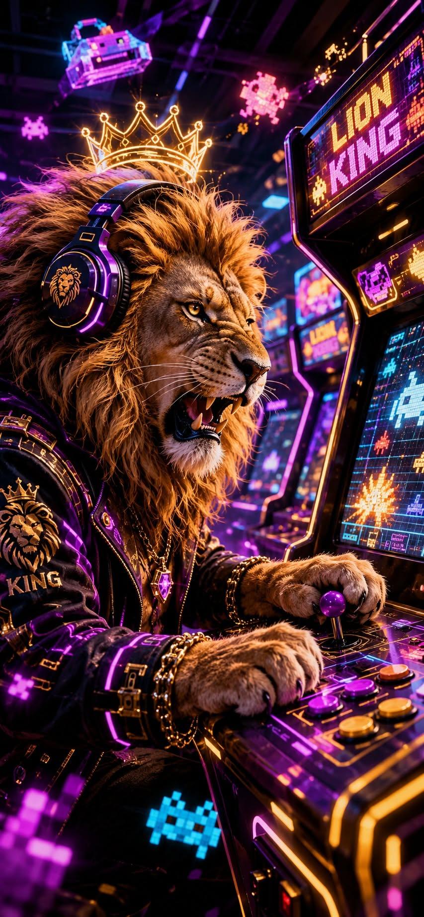 Cyber Lion King Wallpaper