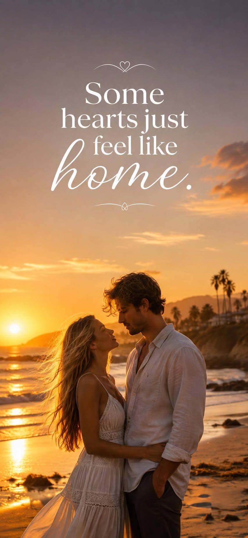 Sunset Beach Love Wallpaper