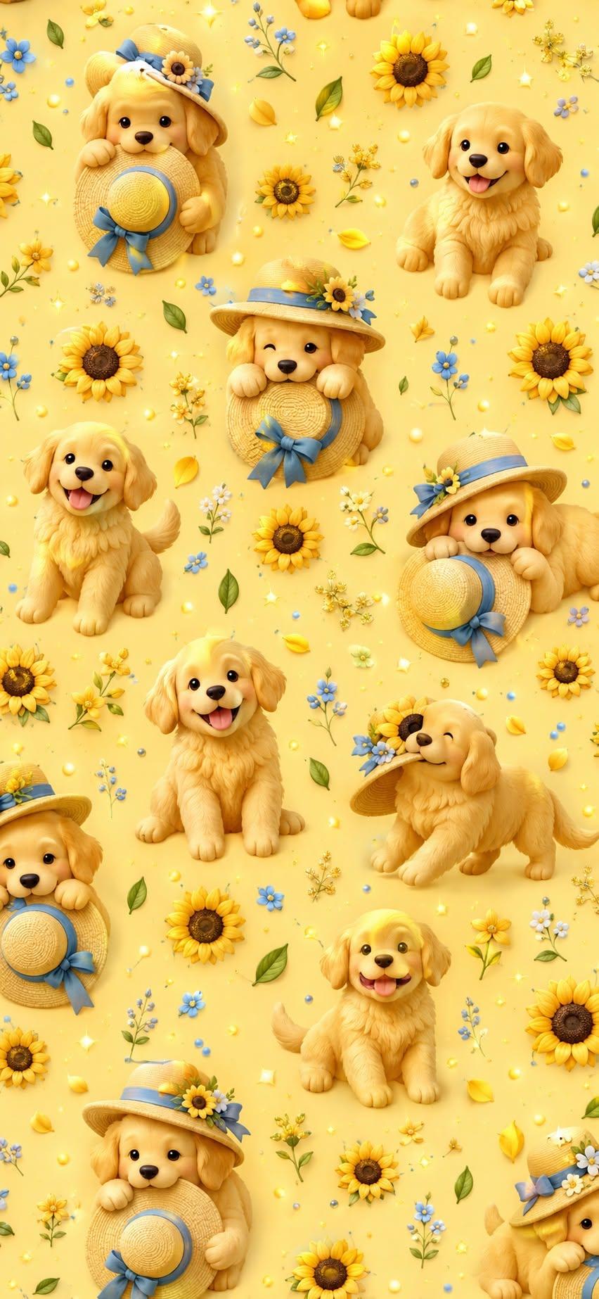Golden Pups & Sunflower Fields
