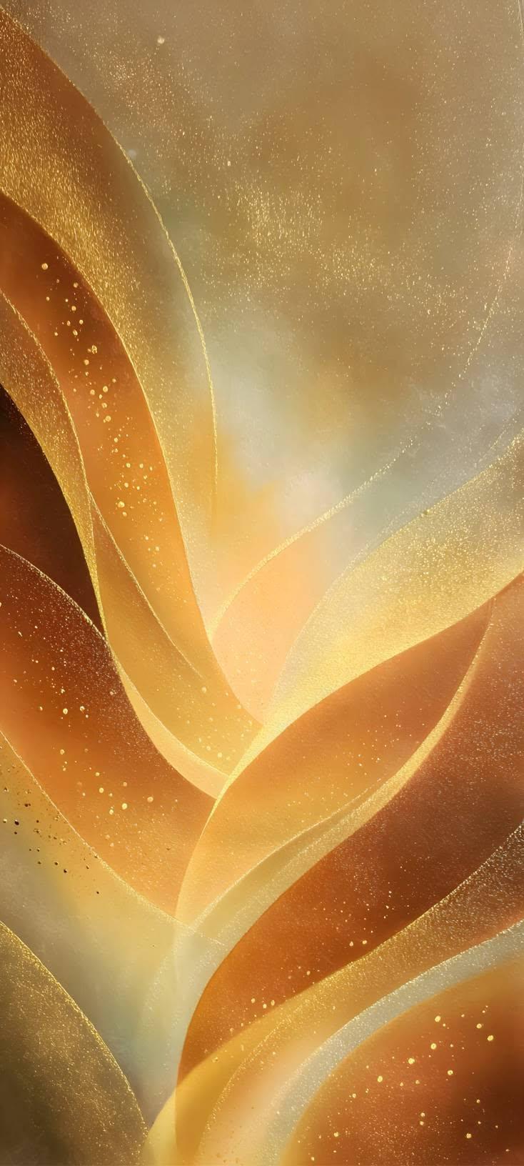 Golden Abstract Swirl Wallpaper