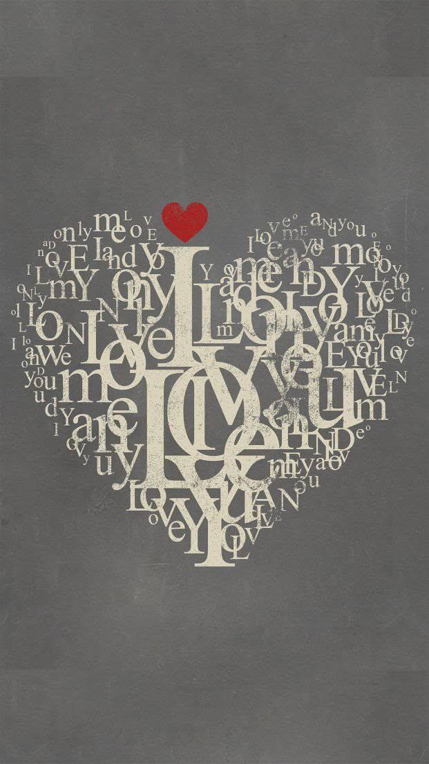 Typography Heart Wallpaper