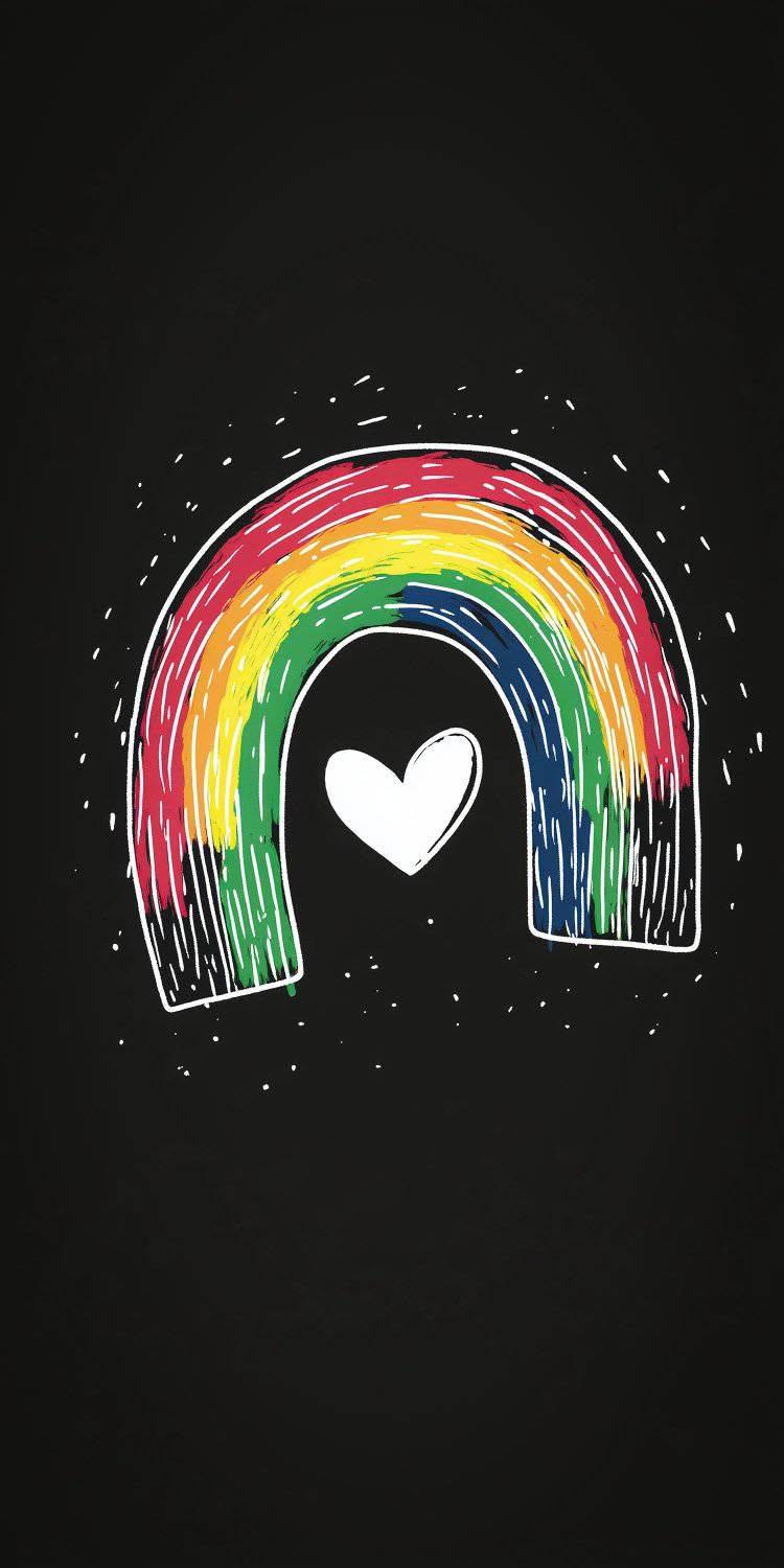 Rainbow Heart Wallpaper
