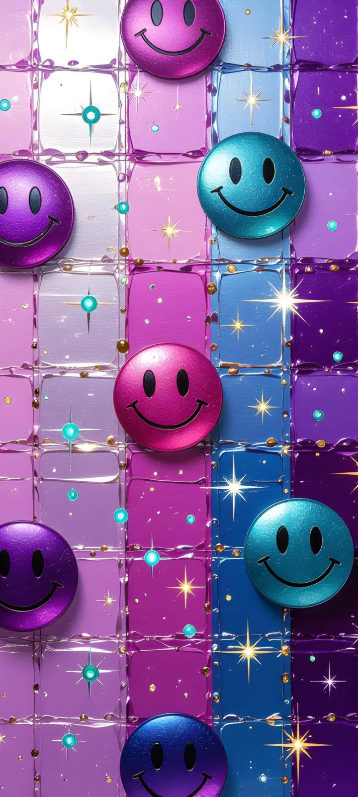 Sparkly Smiley Face Wallpaper
