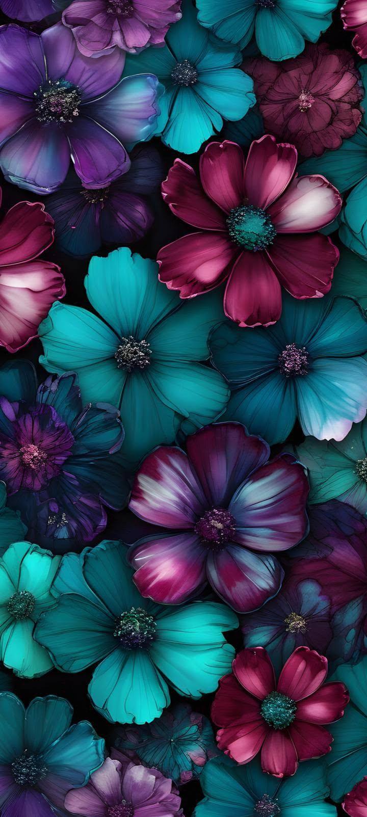 Vibrant Floral Wallpaper