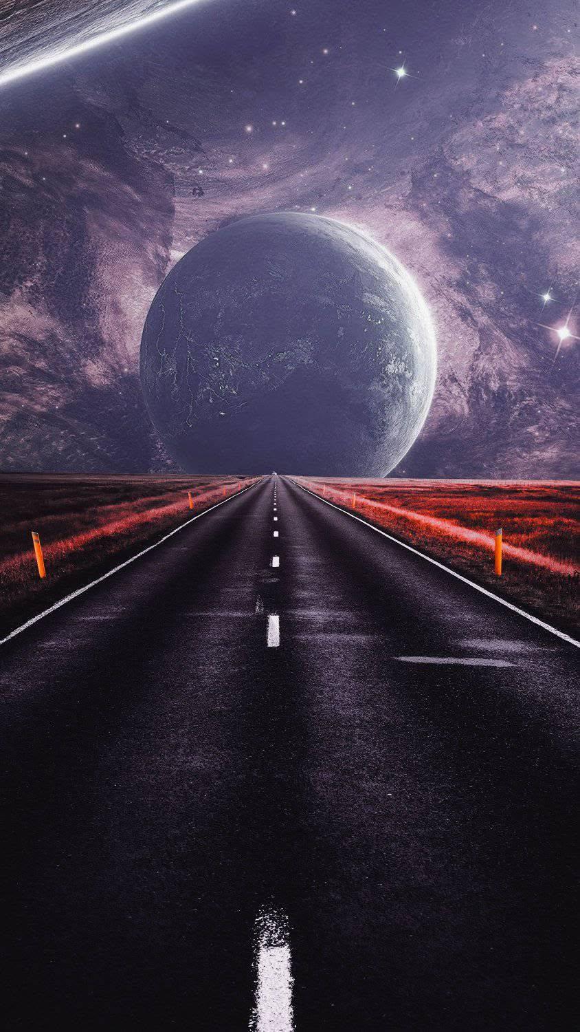 Surreal Space Highway Wallpaper