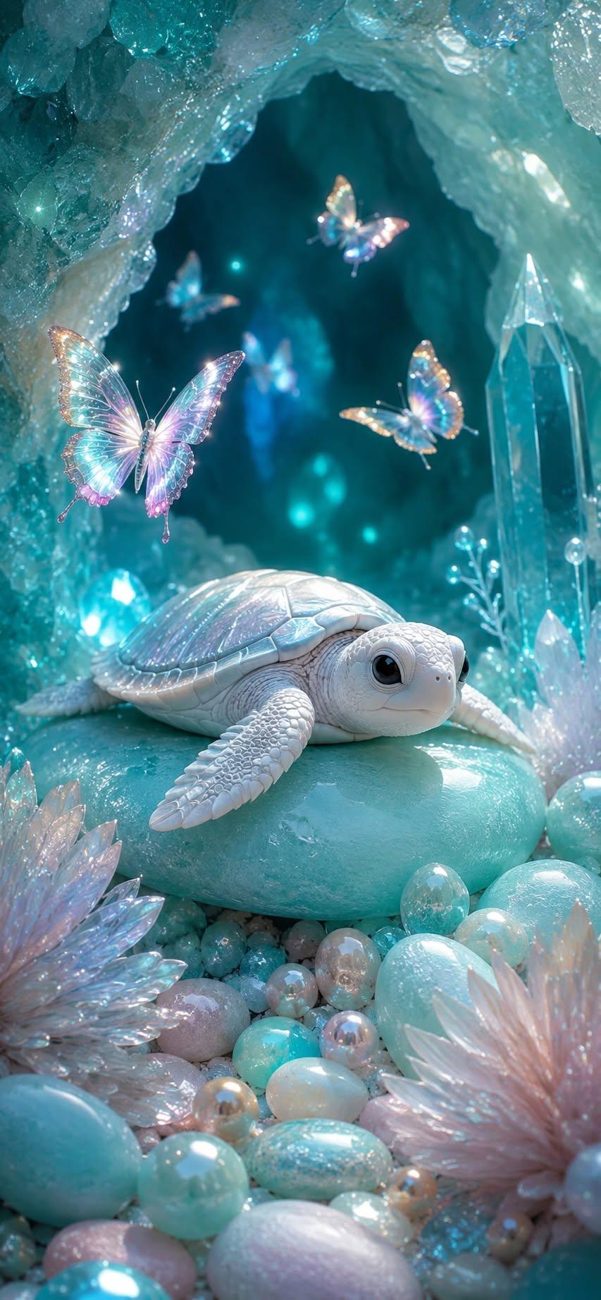 Cute Crystal Turtle Wallpaper