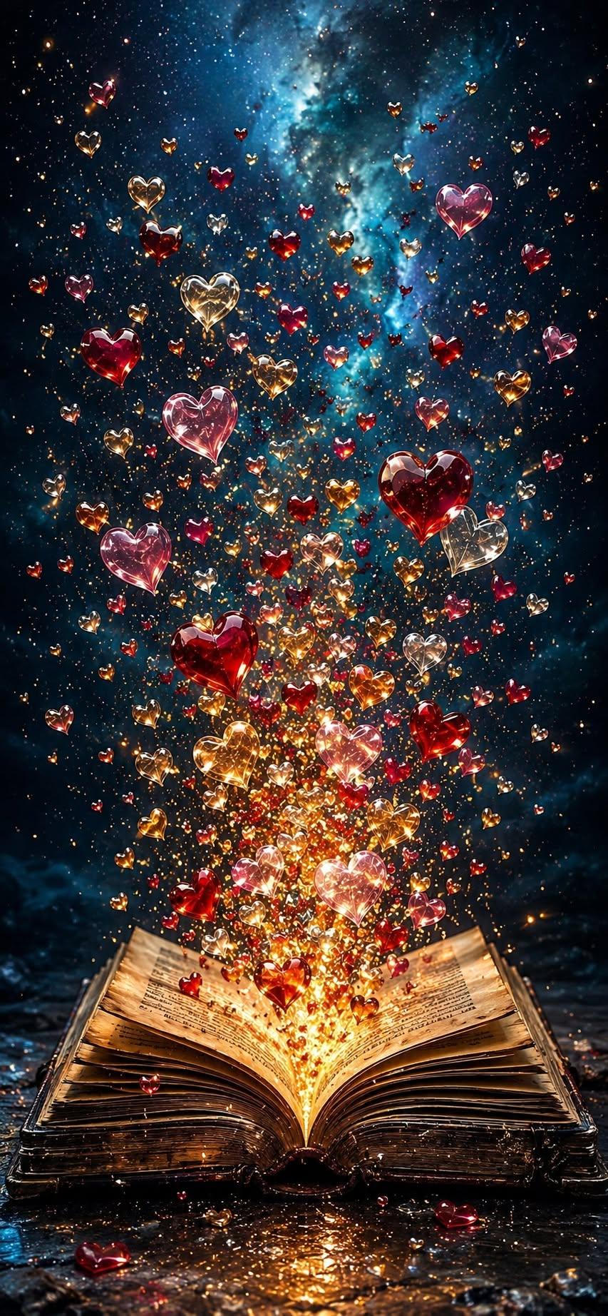 Book of Hearts Wallpaper