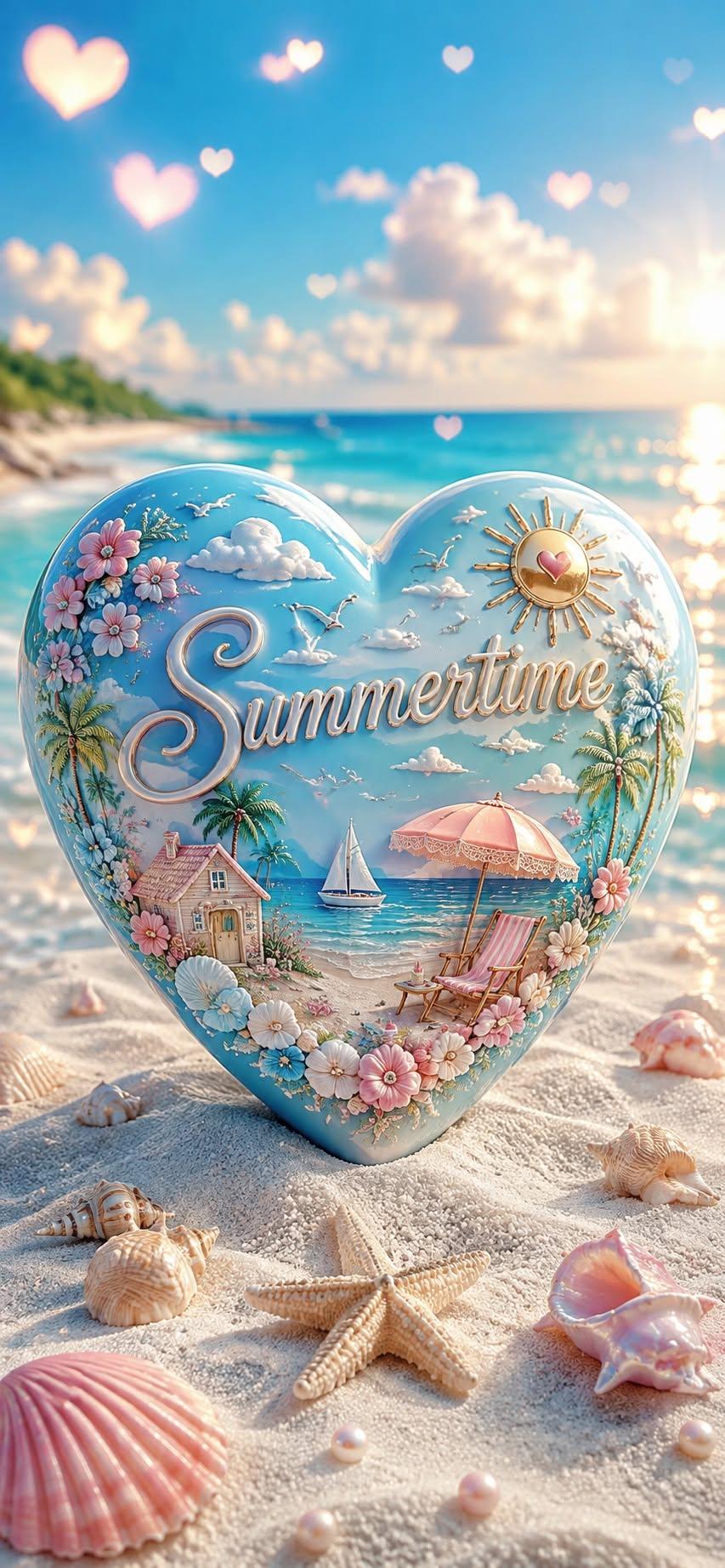 Summertime Heart Wallpaper