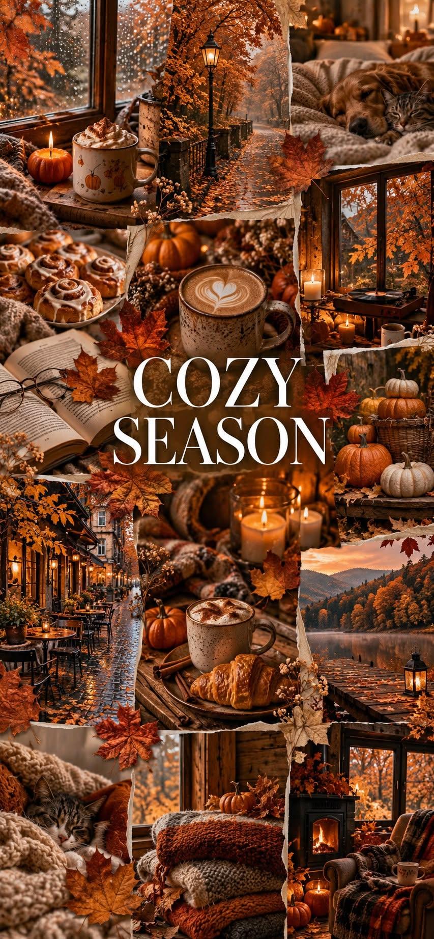 Cozy Season Autumn Collage Wallpaper