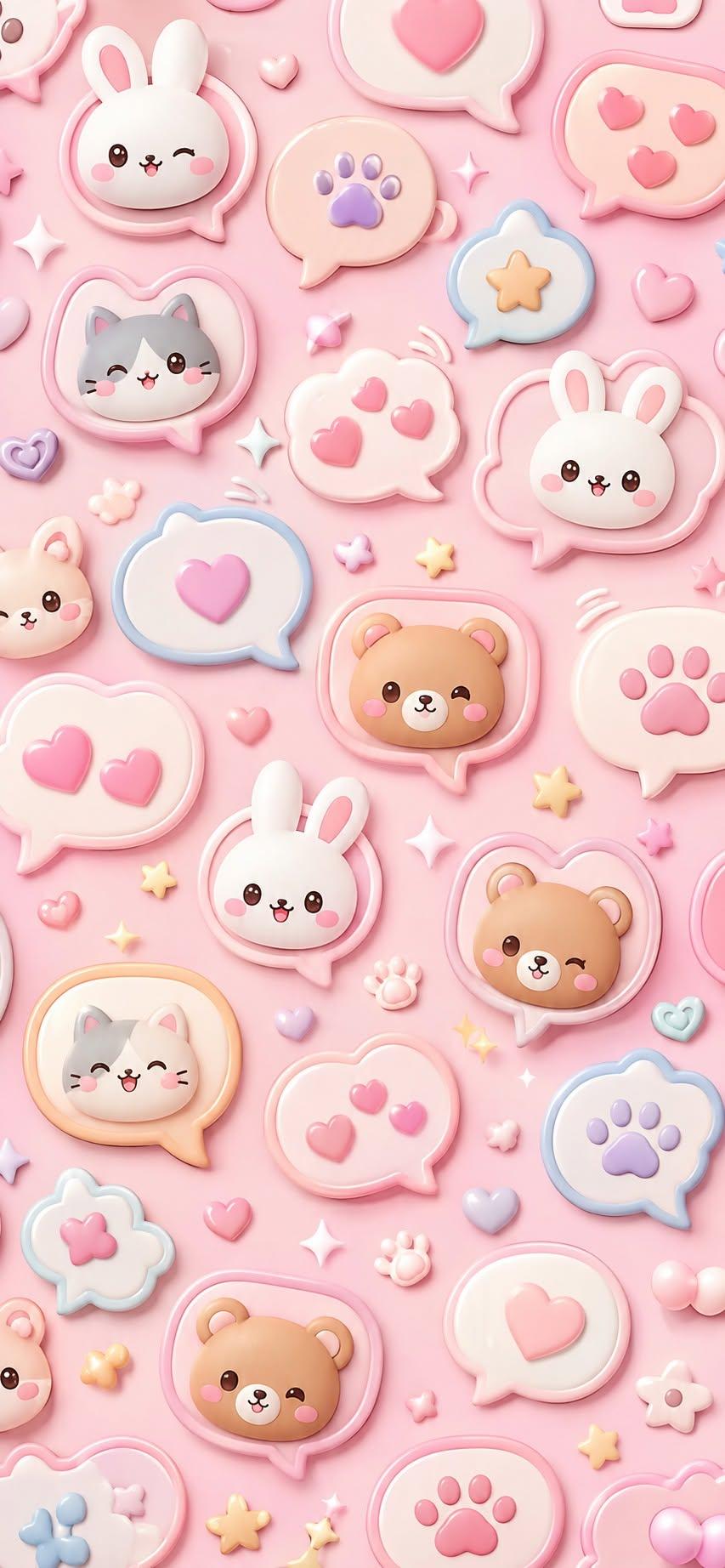Cute Kawaii Sticker Wallpaper