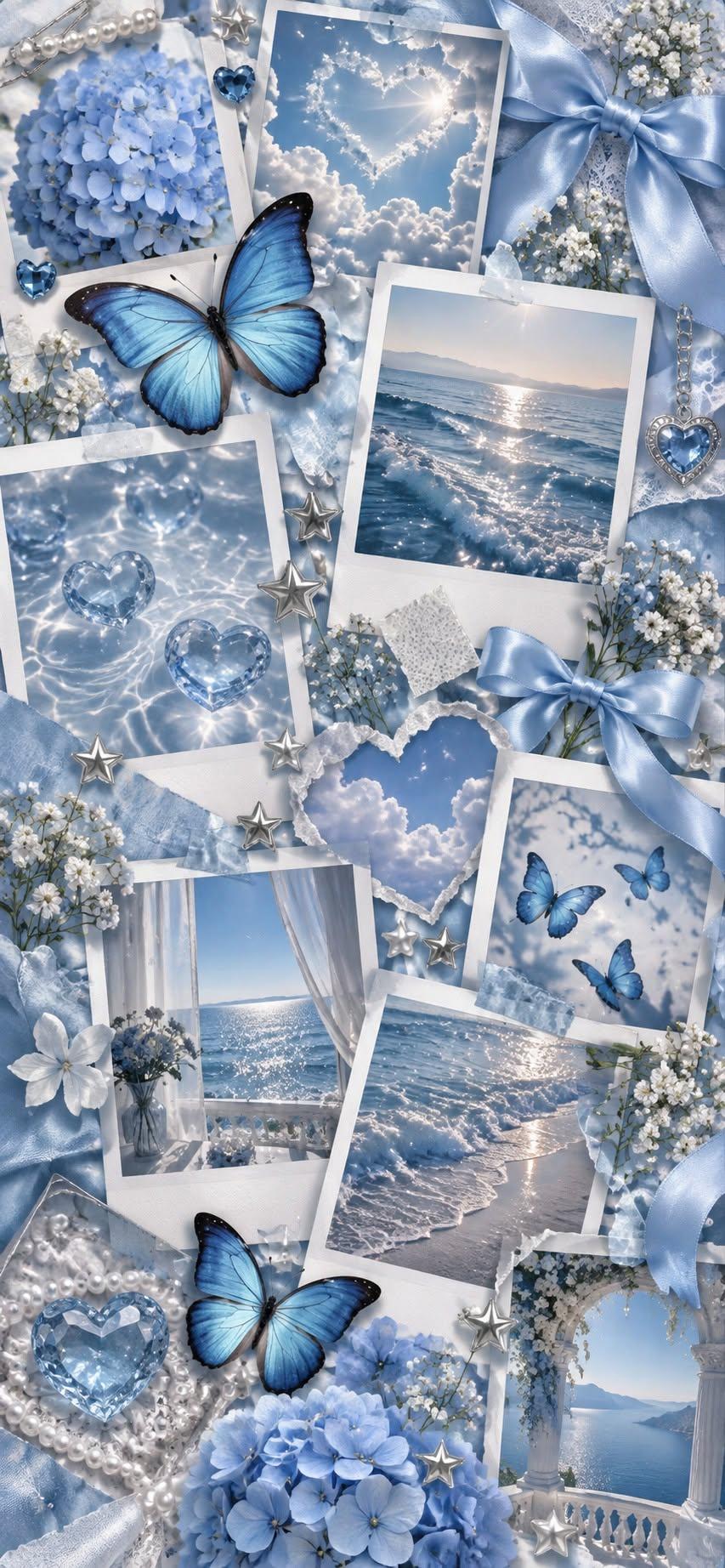 Blue Aesthetic Collage Backgrounds