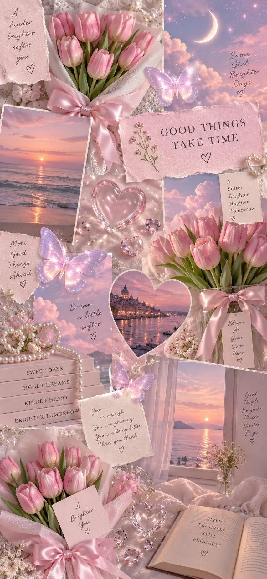 Soft Pink Dreams Aesthetic Wallpaper