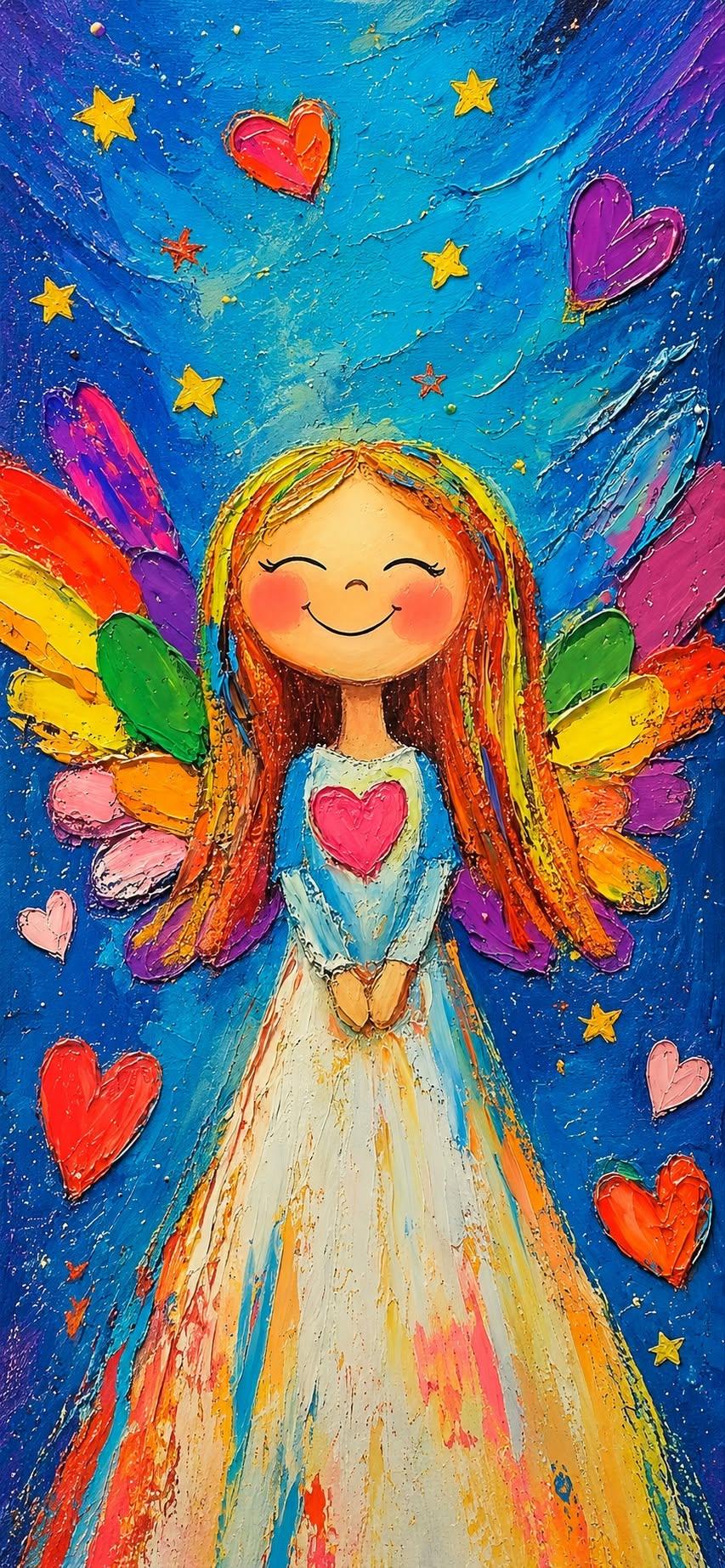 Colorful Happy Fairy Wallpaper