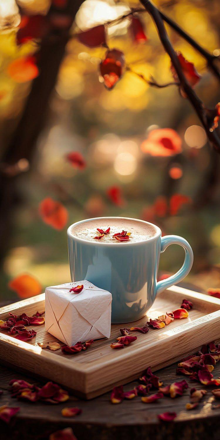 Blue Mug in Autumn Light