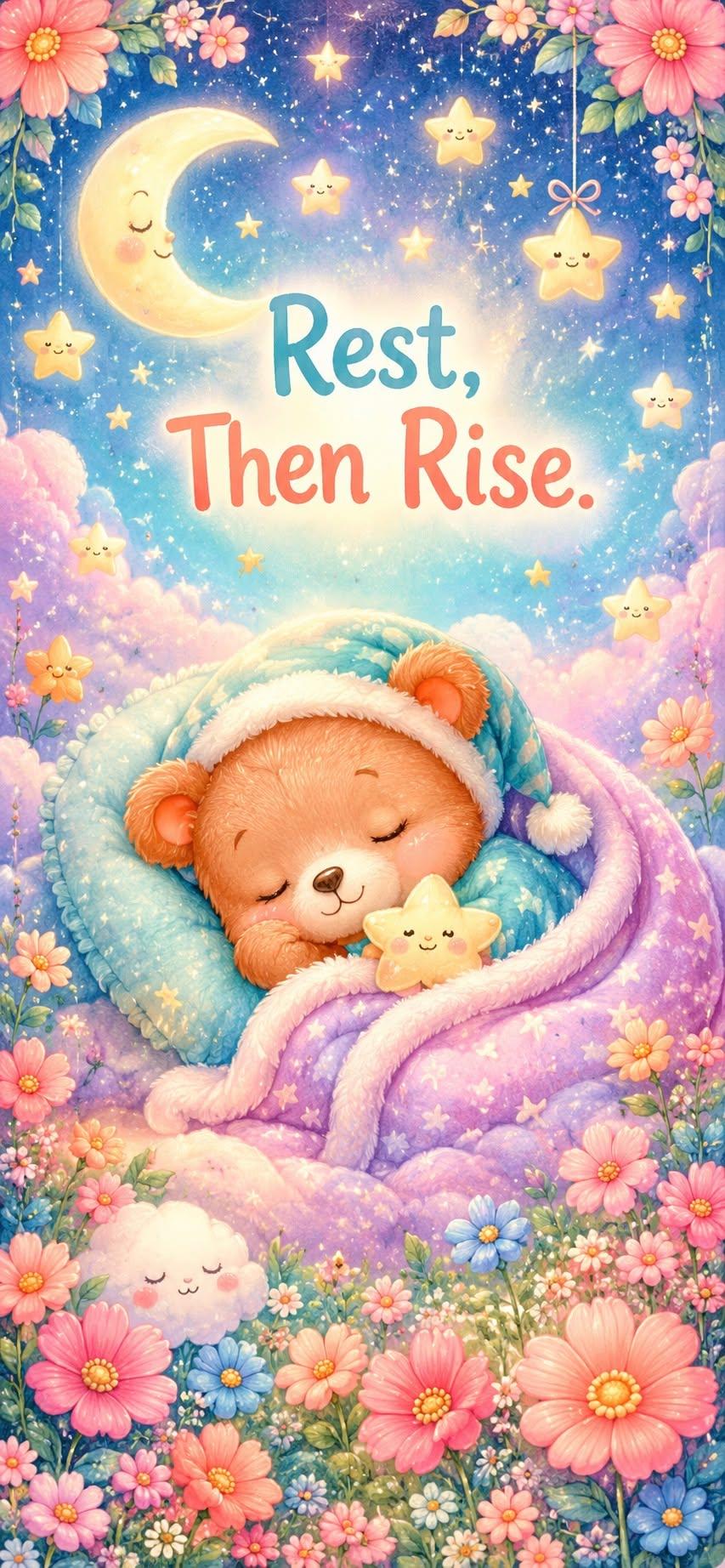 Rest Then Rise Bear Wallpaper