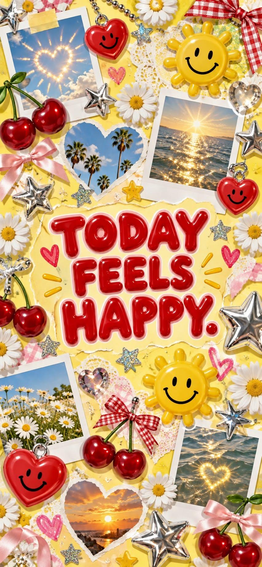 Today Feels Happy Collage Wallpaper