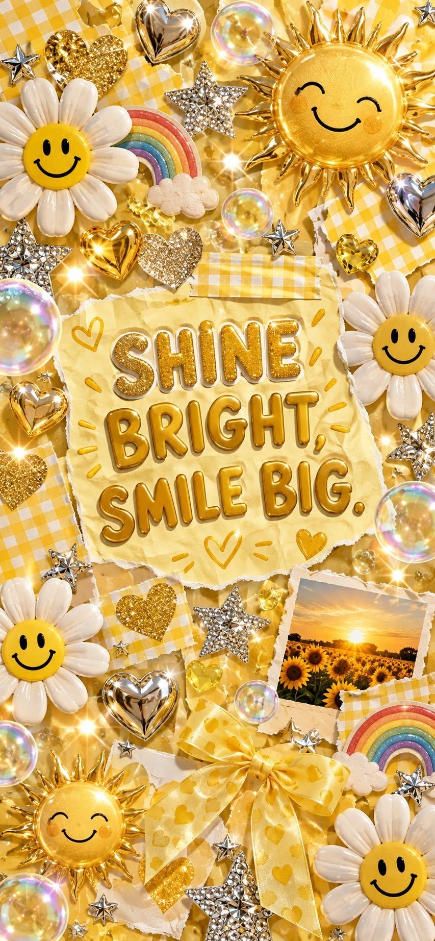 Shine Bright Positivity Wallpaper